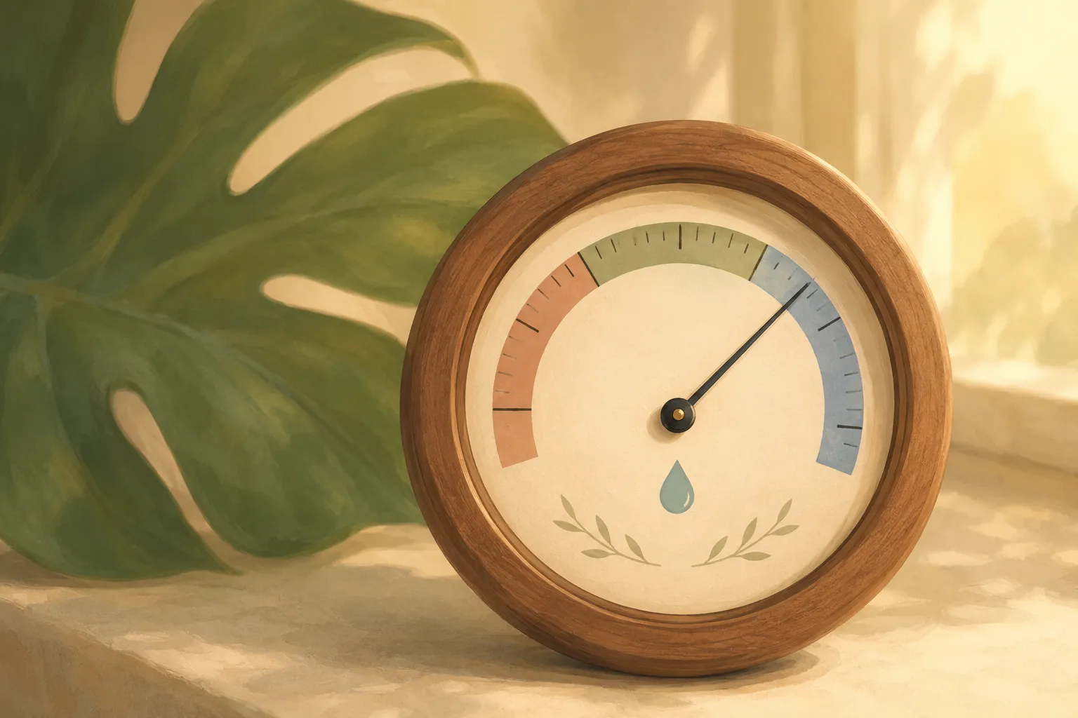 Analoges Haar-Hygrometer Nahaufnahme