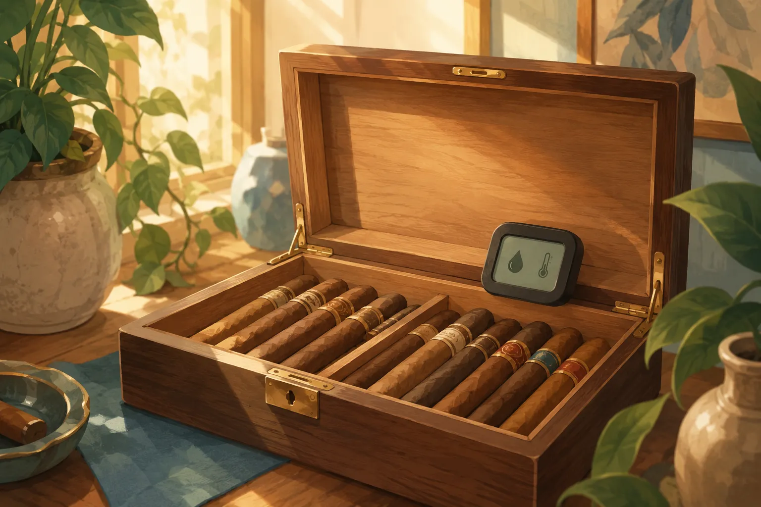 Digitales Hygrometer im Humidor